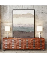 Giant Art 36" x 24" Strata Horizon I Art Block Framed Canvas