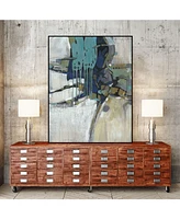 Giant Art 28" x 22" Separation Ii Art Block Framed Canvas