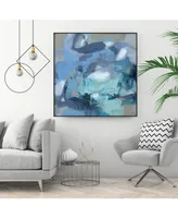 Giant Art 30" x 30" Abstract Blues I Art Block Framed Canvas