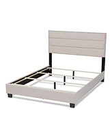 Ansa Fabric Headboard Platform Queen Bed