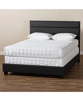 Ansa Fabric Headboard Platform Queen Bed