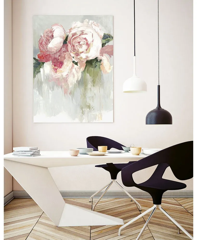 Giant Art 36" x 24" Peonies Museum Mounted Canvas Print