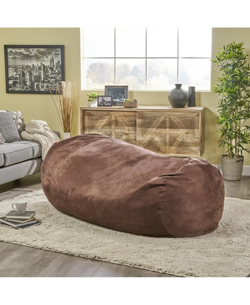 8ft Microfiber Synthetic Suede Bean Bag