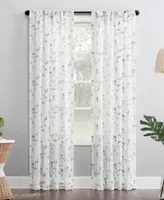 Delia Embroidered Floral Sheer Curtain Collection