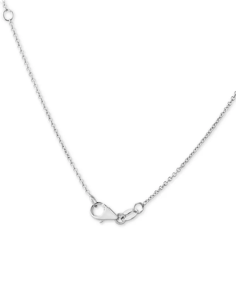 Certified Diamond Bezel Pendant Necklace (1/4 ct. t.w.) in 14k White Gold, 16" + 2" extender