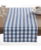 Saro Lifestyle Gingham Design Runner