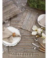 Saro Lifestyle Fringed Chindi Table Runner