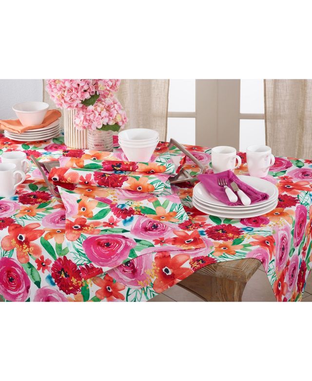 Saro Lifestyle Santa Monica Floral Design Runner