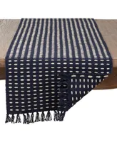 Saro Lifestyle Dashed Woven Long Table Runner