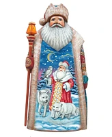 G.DeBrekht Woodcarved Serenity Angel Santa Figurine