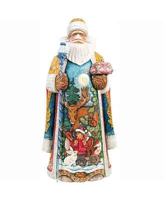 G.DeBrekht Woodcarved and Hand Painted Remembering Everyone Santa Claus Figurine