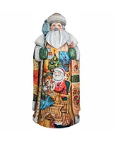 G.DeBrekht Woodcarved and Hand Painted Nativity Workshop Hand Painted Santa Claus Figurine