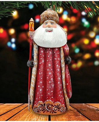 G.DeBrekht Woodcarved and Hand Painted Santa Twinkle-Yuletide Santa Figurine