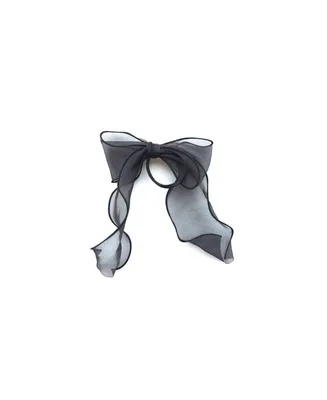 Soho Style Chiffon Wire Bow Ponytail Holder