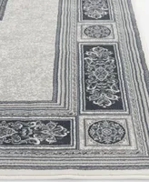 Closeout! Km Home Sanford Milan 2831OF28MA Gray 2'3" x 7'7" Runner Rug