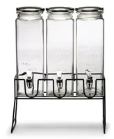 Circle Glass TripleTall Yorkshire Beverage Dispensers, 1.8 Gal, Set of 3