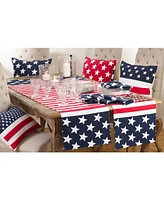 Saro Lifestyle Star Spangled American Flag Design Table Runner