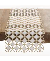 Saro Lifestyle Buche De Noel Collection Holiday Design Table Runner, 16" x 68"