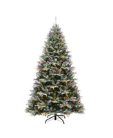 National Tree Company 7.5 ft. Snowy Stonington Fir Tree with Dual Color Led Lights