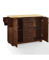 Crosley Eleanor Natural Wood Top Kitchen Island