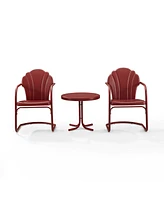 Crosley Tulip 3 Piece Metal Conversation Seating Set