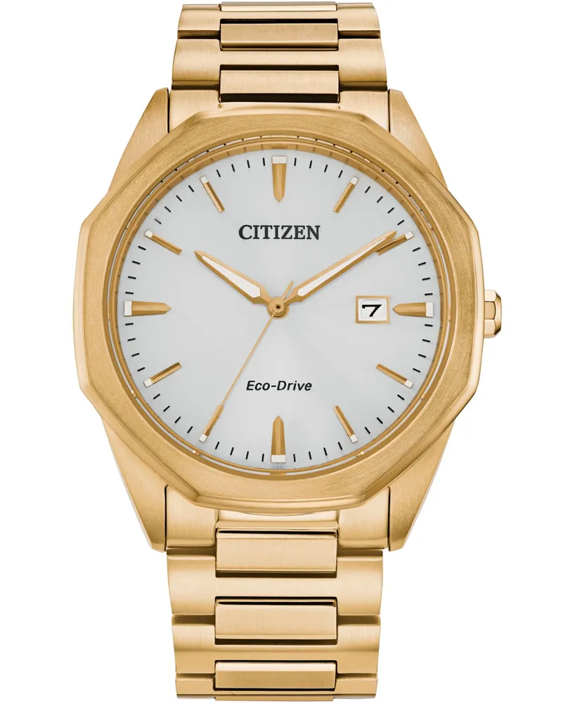 Citizen Eco-Drive Men's Corso Gold-Tone Stainless Steel Bracelet Watch 41mm