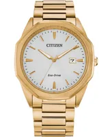 Citizen Eco-Drive Men's Corso Gold-Tone Stainless Steel Bracelet Watch 41mm