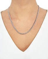 Curb Link 20" Chain Necklace Sterling Silver or 18k Gold-plated Over