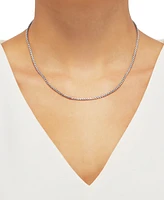 Rounded Box Link 18" Chain Necklace Sterling Silver or 18k Gold-Plated Over