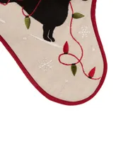 Glitzhome Fabric Christmas Stocking - Dachshund