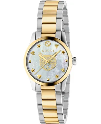 Gucci Women's Swiss G-Timeless Two-Tone Stainless Steel Bracelet Watch 27mm