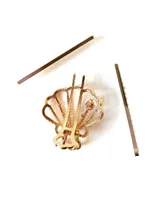 Soho Style Imitation Pearl Bobby Pins and Seashell Hair Clip Three-Piece Set