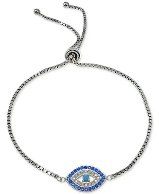 Giani Bernini Cubic Zirconia Evil Eye Bolo Bracelet in Sterling Silver, Created for Macy's