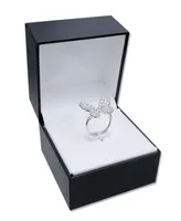 Cubic Zirconia Baguette Butterfly Ring (1-1/2 ct. t.w.) Sterling Silver or 18K Rose Gold over