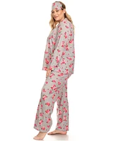 White Mark Plus 3-Piece Pajama Set