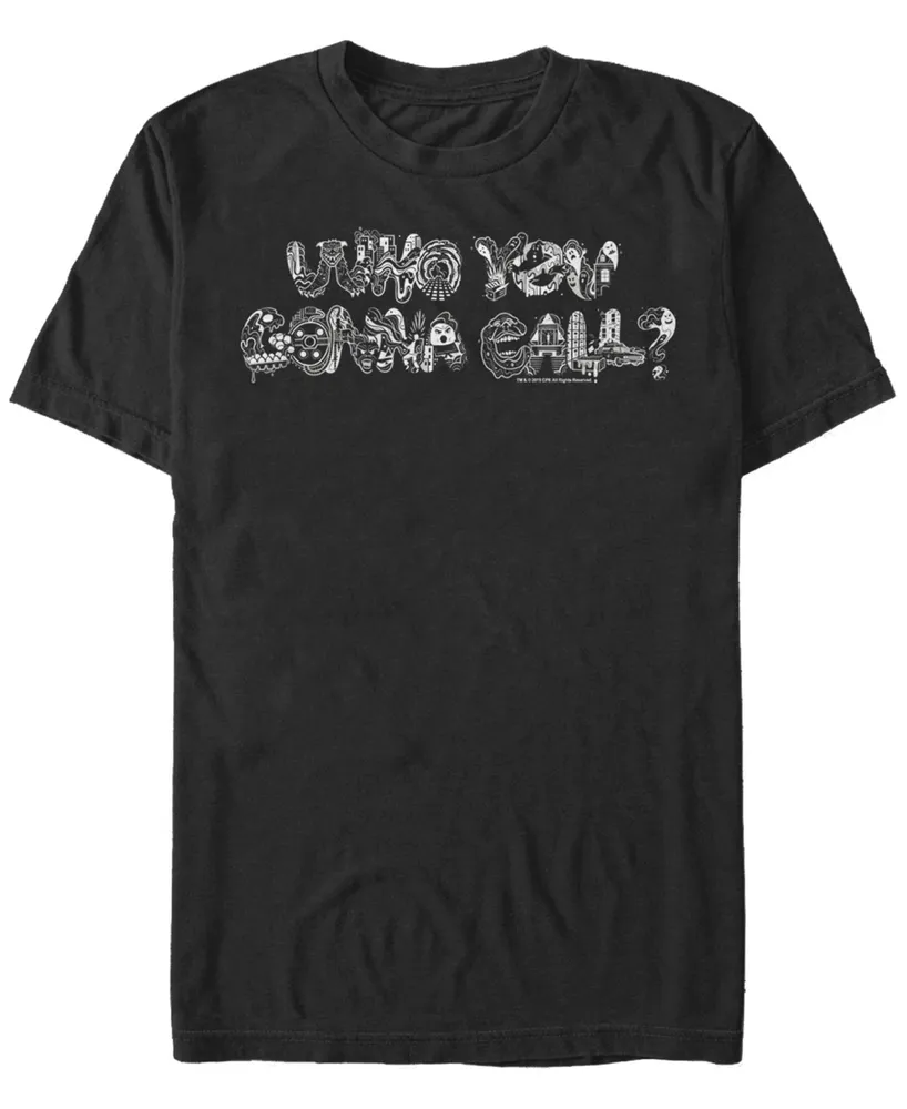 Fifth Sun Men's Who You Gonna Call Text Short Sleeve T- shirt