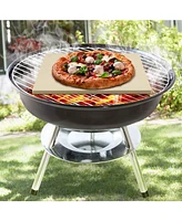 Cook N Home 16-Inch x 14-Inch Rectangular Heavy Duty Cordierite Bread Stone for Oven and Grill