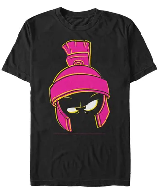 Fifth Sun Looney Tunes Men's Marvin The Martian Neon Big Face Short Sleeve T-Shirt