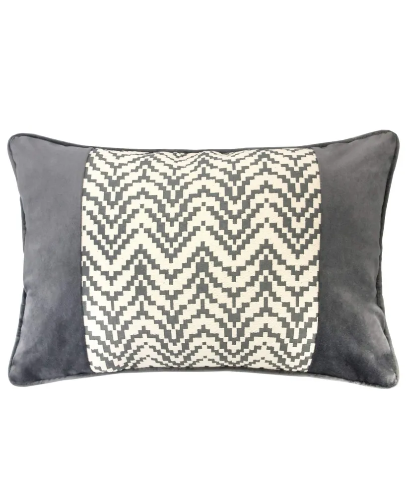 Homey Cozy Hannah Chevron Bow Throw Pillow