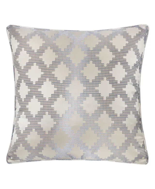 Jackson Taupe Basketweave Leather 23x23 Decorative Throw Pillow