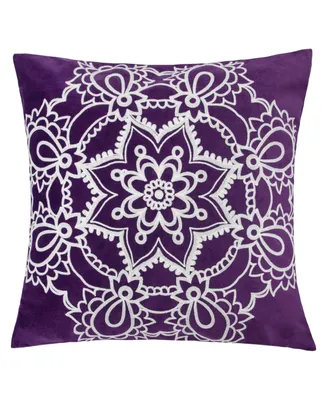 Homey Cozy Eleanor Star Mandala Square Decorative Throw Pillow