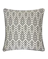 Homey Cozy Zoe Chevron Bow Square Decorative Throw Pillow