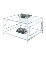 Convenience Concepts Town Square Chrome Square Coffee Table