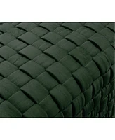 Nicole Miller Satine Woven Bench with Metal Base