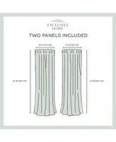 Exclusive Home Sateen Twill Woven Blackout Grommet Top Curtain Panel Pair, 52" x 96"