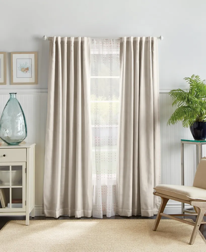 Martha Stewart Collection Bedford Plaid Backtab Blackout Curtain Panel Set, 95", Created For Macy's