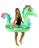 PoolCandy Glitter Seahorse 48" Jumbo Swimming Pool Tube