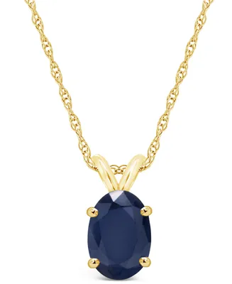 Sapphire (1 ct. t.w.) Pendant Necklace in 14k Yellow Gold