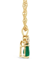 Ruby (/ ct. t.w.) and Diamond Accent Pendant Necklace 14k Yellow Gold (Also Sapphire & Emerald