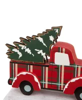 Glitzhome Red Car Truck Stocking Holder Set of 2